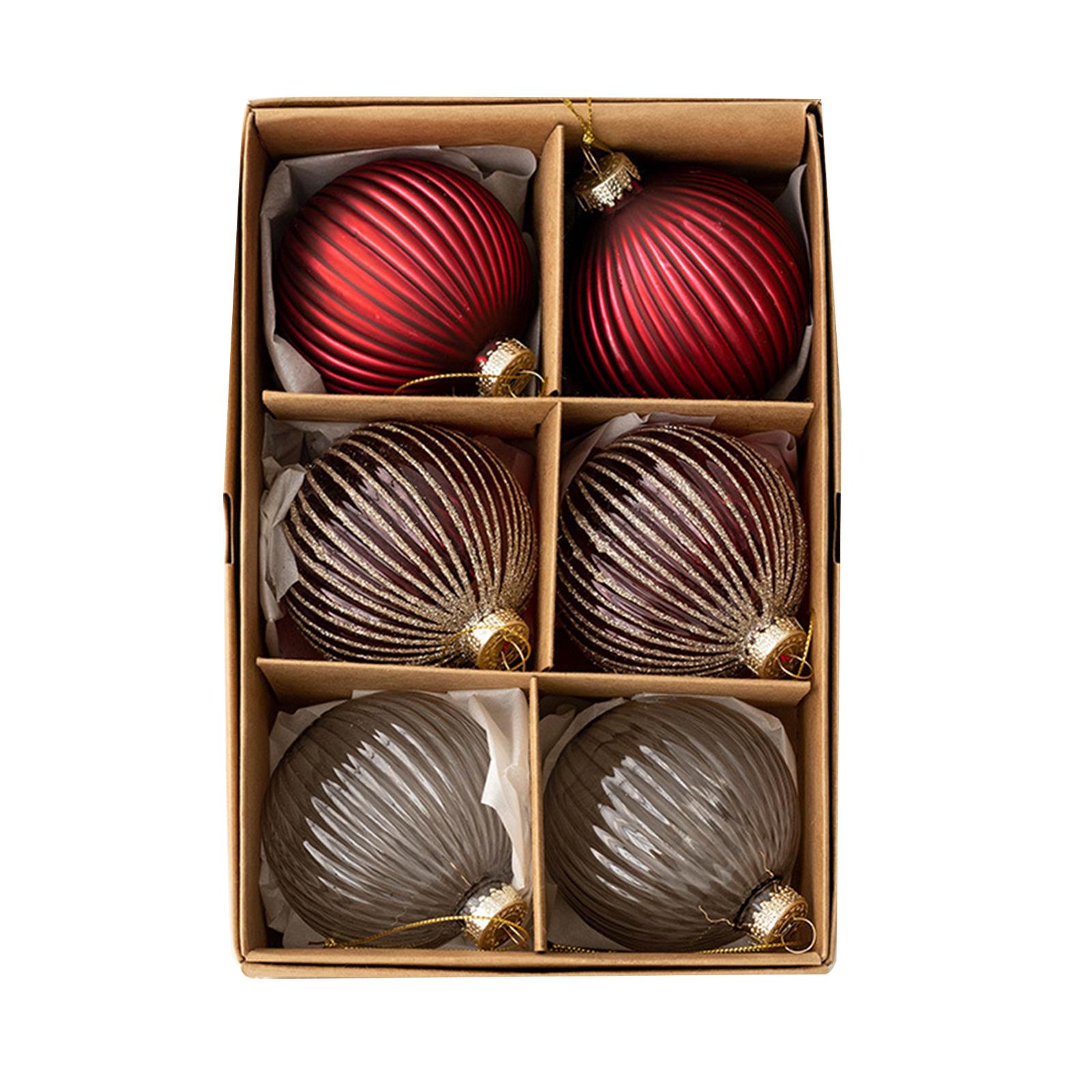 

Упаковка из 6 элегантных стеклянных рождественских шаров. Украшение добавит праздничную атмосферу в ваш дом, украшения для крыльца, окна. C