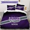 Sacramento Kings Muster Bettwäsche Steppdecken-Set Bettdeckenbezug Kissenbezug Heimdekoration Geburtstagsgeschenk (1*Bettbezug + 2*Kissenbezug ohne Füllung)