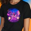 T-Shirt Women Tokyo Neon Motif Cotton Size S To 3XLWill Open In New Window or Tab