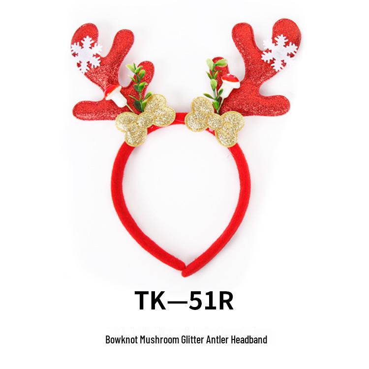 Christmas Antler Headband with Bells for Adults & Children – Festive Holiday Party Accessory