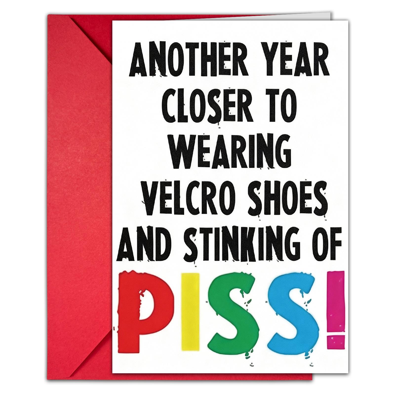 

1 Humorous Text Birthday Card, Envelope Set, Fun And Tricky Birthday Card, Starting From 10 Sets. T020401168