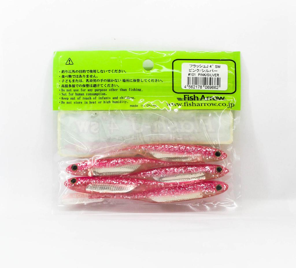 Fish Arrow Soft Lure Flash J SW 4 Inch 5 Piece Per Pack #101 (9662)