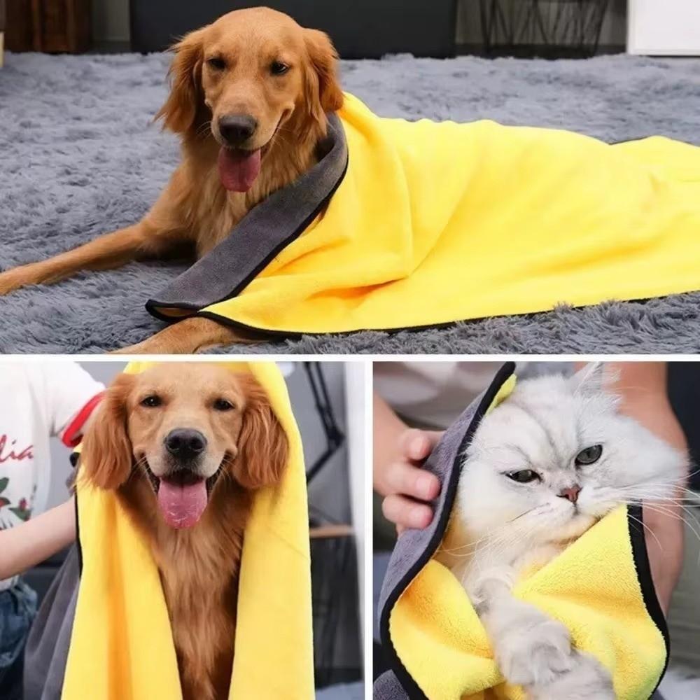 Water Absorbent Dog Drying Towel Quick Drying Cat Drying Towel  Daily Pet Cleaning
