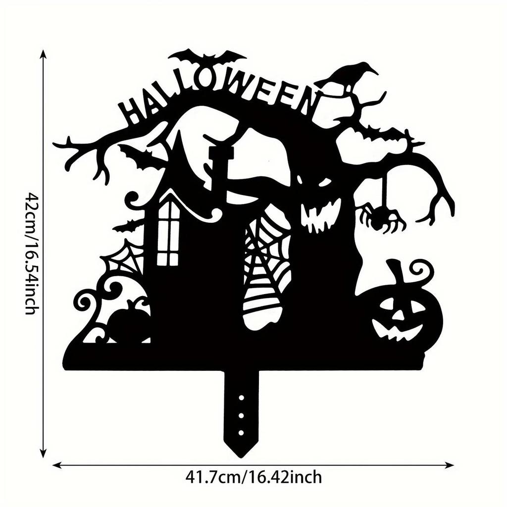 Cross Metal Ground Insert Sign for Garden Decoration