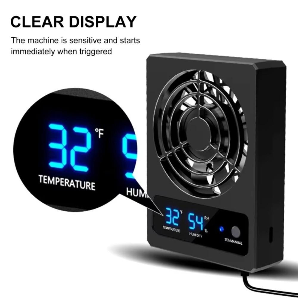 Powerful Airflow Digital Display Cooling Fan Intelligent Ventilation Fan  Heat Dissipation