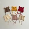 Children's knitted hat super cute small ears warm ear protection hat autumn and winter boys and girls baby versatile wool hat