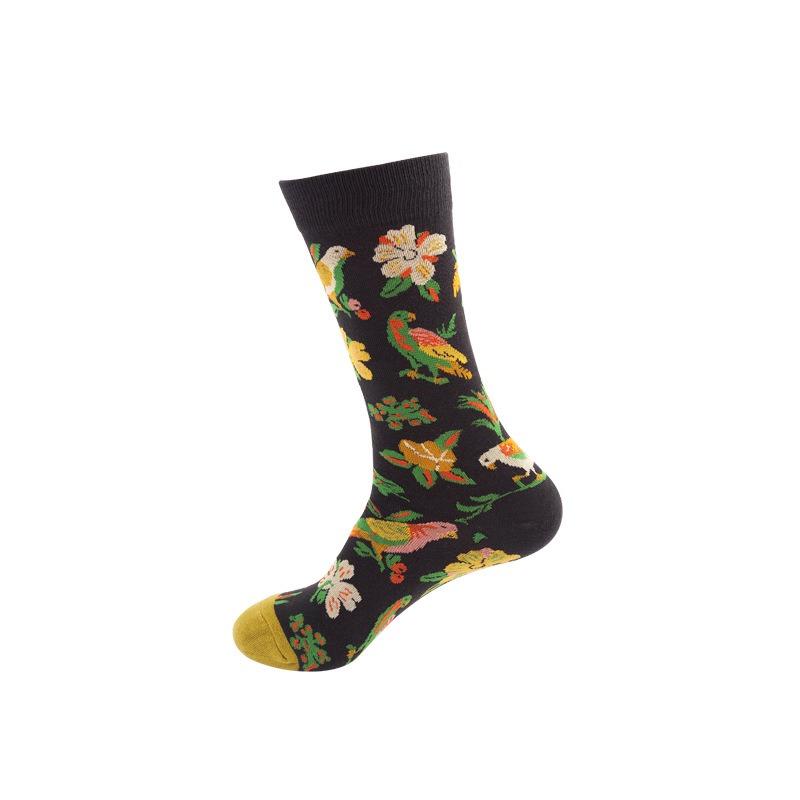 New Women Flower Plant Socks Collection Kawaii Casual Female Cotton Sock Literary Men Sock