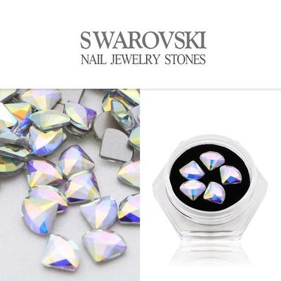 Fan Crystal AB Nail Art Fancy Stone 5pcs DSJAF-2714-AB