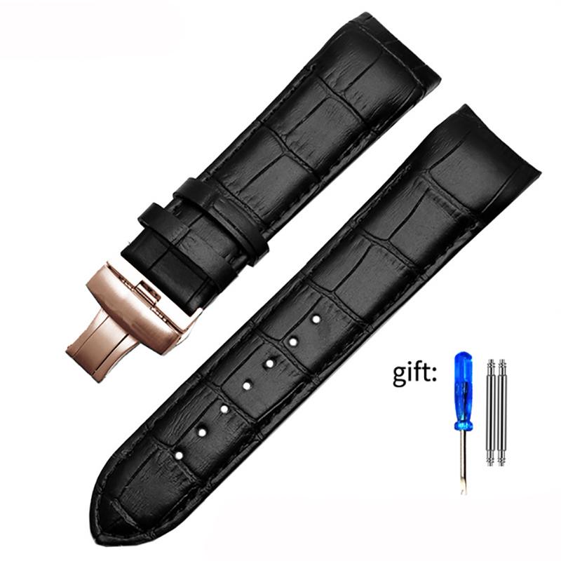 Echt Lederen Horlogeband met Gebogen Einden Voor Tissot Horlogeband 1853 COUTURIER T035627A T035407A T035439 Herenband 22mm 23mm 24mm