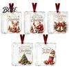 Christmas Hanging Decorations 3 Pcs Cash Gift Ornament Acrylic Money Holder for Cash Clear Kids Xmas Tree Decoration Holiday Gifts Stocking