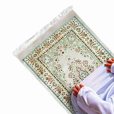 3pcs/set Beads Islamic Gift Prayer Mat Set Polyester Travel Prayer Mat Ramadan Worship Carpet Set Exquisite 70x110cm