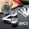 8Pcs Scaled Measuring Cups Measuring Spoons Set Stackable Spoons Baking Tools  Baking