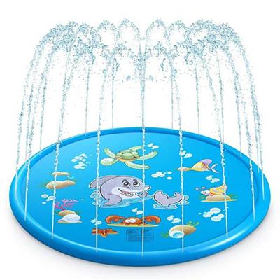 PVC Letter Dolphin Sprinkler Pad for Kids & Pets - Outdoor Water Play Mat