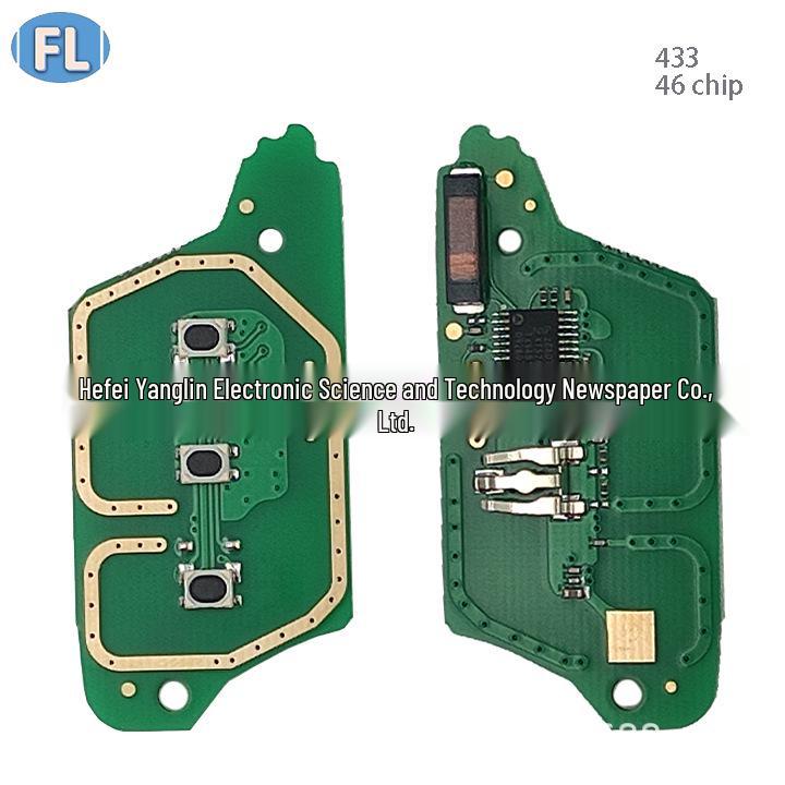 Kompatible Renault 3-Tasten Klappfernbedienung, 433 MHz, 46 Chip