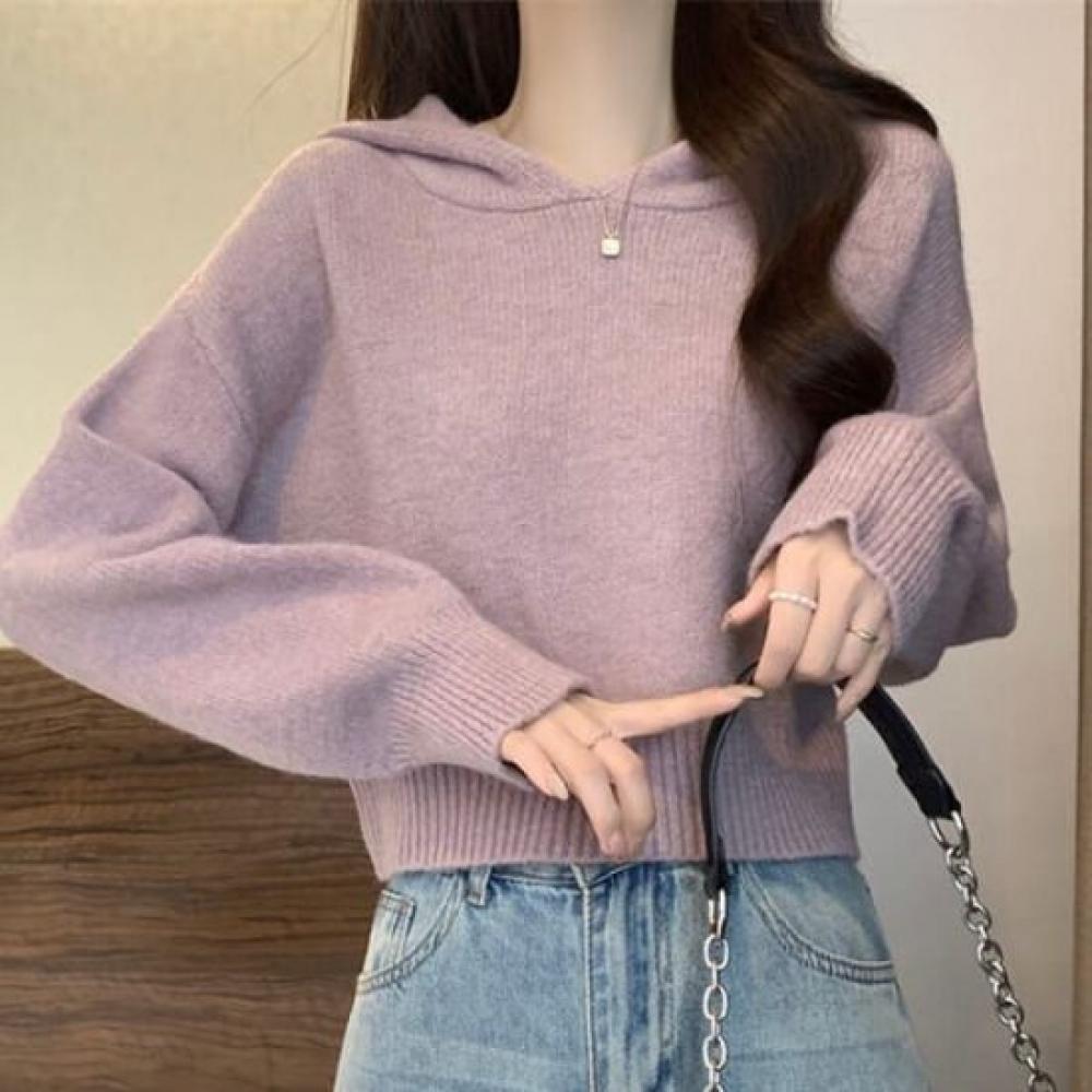 Navava Women Daily SofT Crop Hoodie KniT T Nk3207