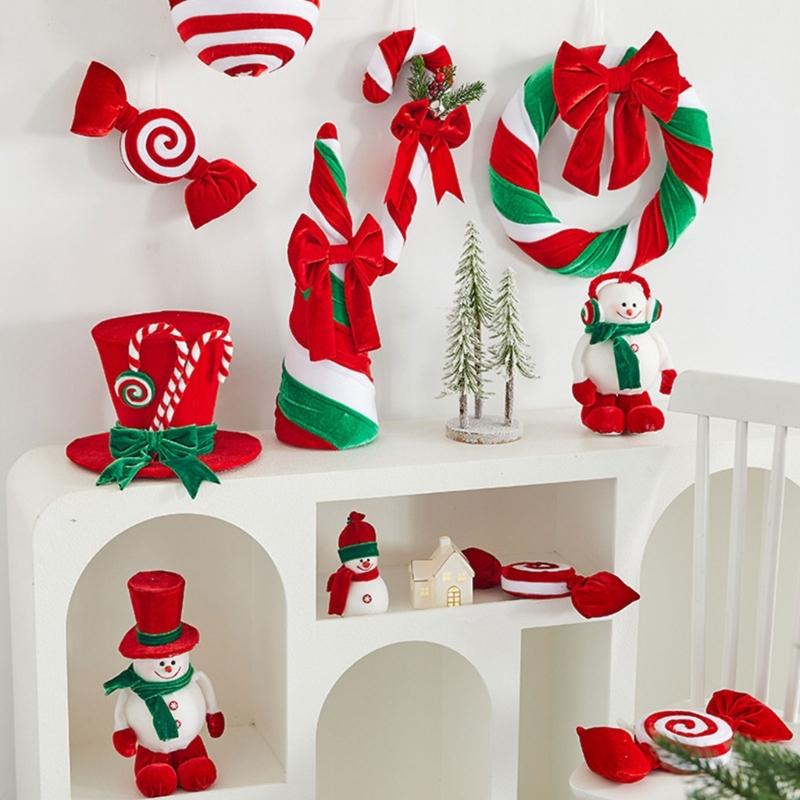 Soft Velvety Santa Hat Durable Festival Accessory Sustainable Festival Party Supply for Indoor Outdoors Holiday Decorations