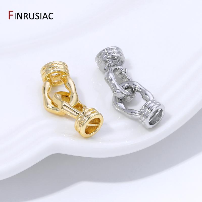 14K Gold Plated Brass Pearl Clasps Connector Fastener For Bracelet,Closure Lock Clasps For DIY Jewelry Making Findings Supplies