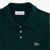 [lacoste] Women's Cable Long Sleeve Polo Sweater AF207E-55NYZP