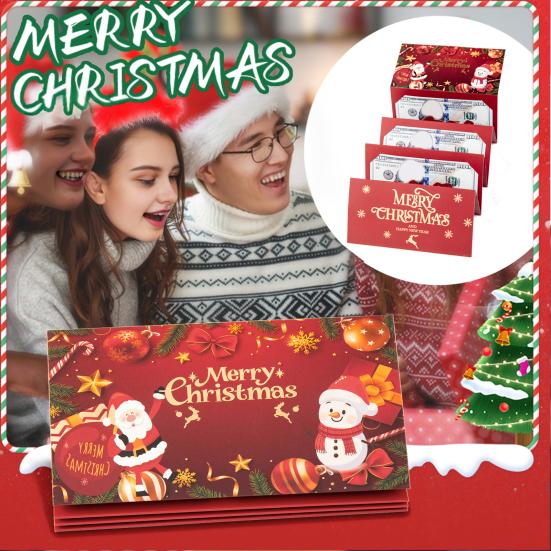 Christmas Cash Gift Envelopes with 6 Slots DIY Money Holder And