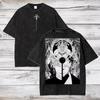 Gojo Satoru Jujutsu Kaisen Women Tshirt Washed Cotton Tshirt T Shirt Men  New Clothing Summer Short Sleeve Tees Streetwear