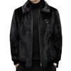 Manteau en Fourrure de Vison pour Homme Veste Courte d'Hiver Nouveau Manteau Épais en Fourrure de Raton Laveur Imitation