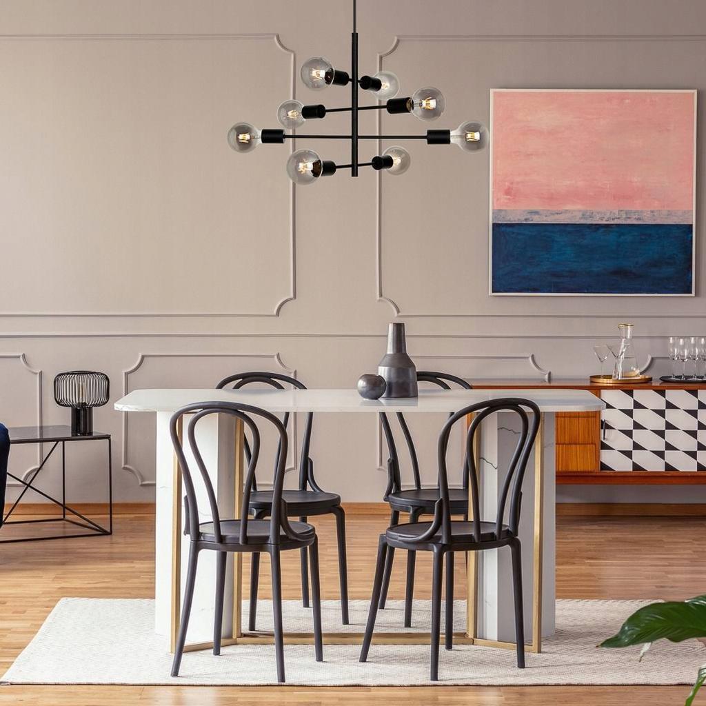 Ceiling lamp chandelier hanging living room kitchen black room loft modern