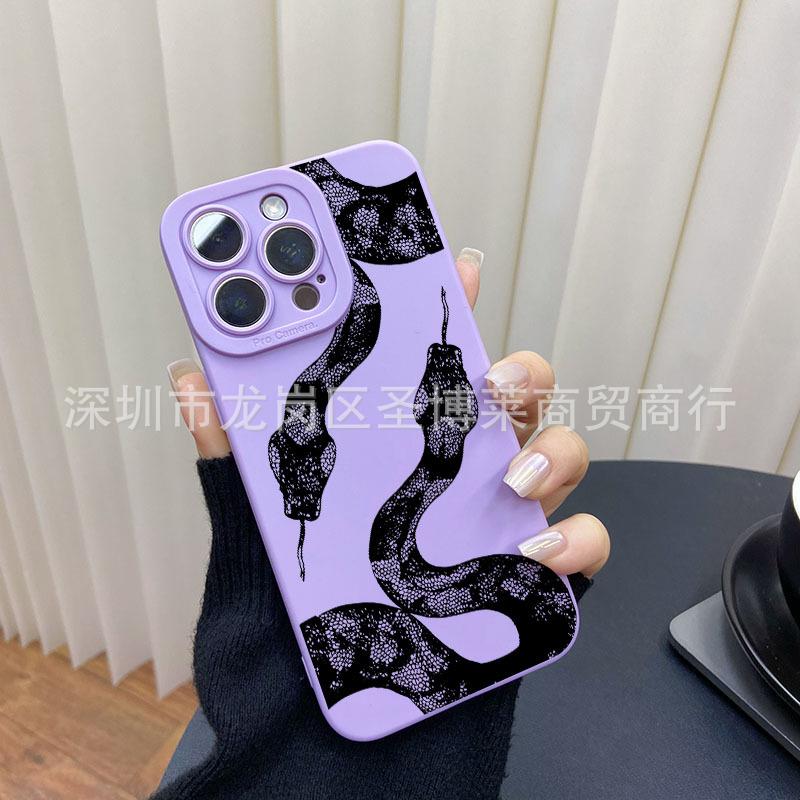 Black Snake for Apple 15 Mobile Phone Case Iphone12promax Case 14/13/11/XR Emery 16