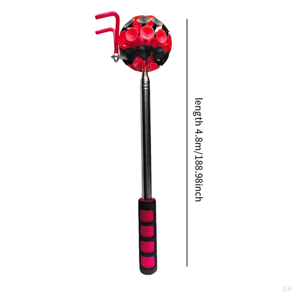 Disc Golf Retrieval Tool with Suction Cup for Easy Access To Shrubs