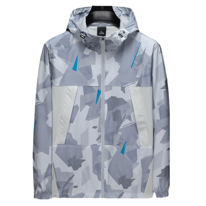 New Spring and Autumn Trend Men's Fashion Jacket Hong Kong Style Handsome Loose Casual Camouflage Hooded Jacket