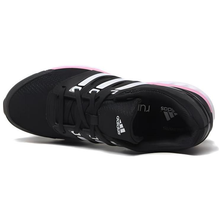 Adidas Comfortable Versatile Fabric Synthetic Leather Non-Slip Wear-Resistant Low-Top Running Shoes Women Sneakers Black Pink AQ2318