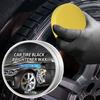 Reifenwachs 100g Schwarzes Pflegewachs Mit Schwamm Reifenversiegelungsmasse Für Automobil LKW SUV Wartung Detailing Pflege Schutz