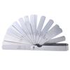 32 Pieces Long Feeler Gauge 0.03-1mm, Stainless Steel Feeler Gauge Double Marked Metric and Imperials Measuring Tool