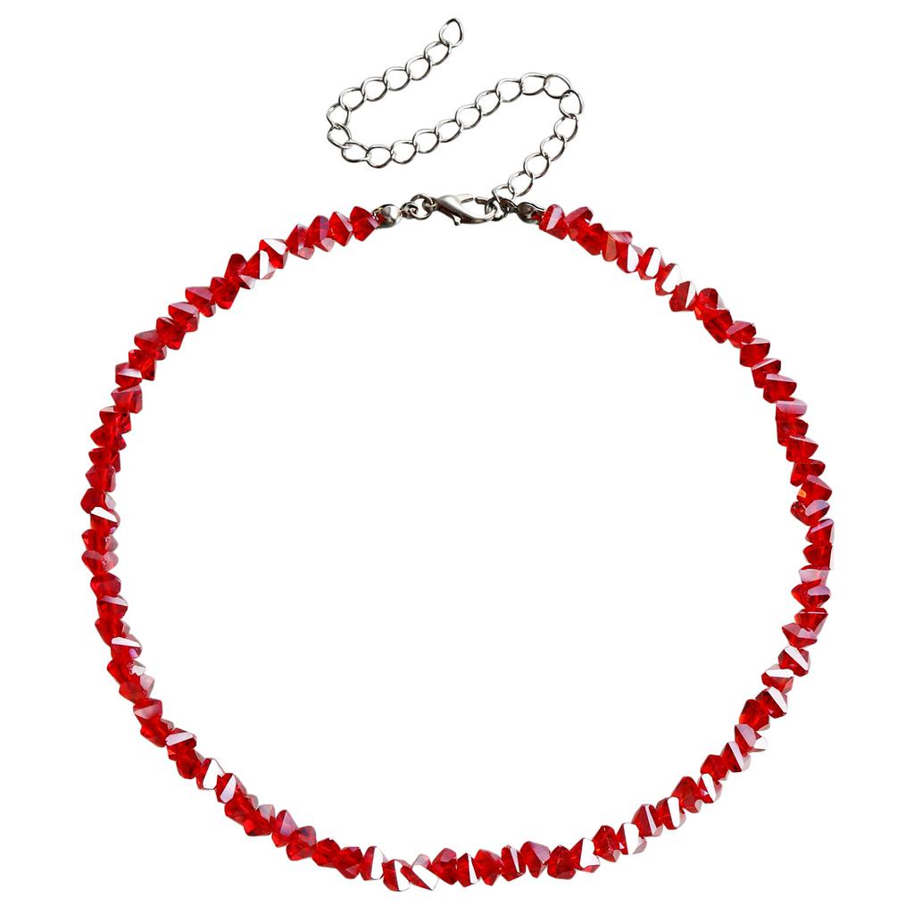 Personalized European American Style Hand Woven Beaded Crystal Clavicle Necklace For Women