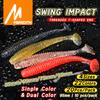 MEREDITH Swing Impact Rybářské návnady 55mm 65mm 75mm Rybářské měkké návnady Mořský rybolov Leurre Souple silikonové návnady