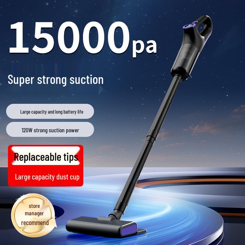 Trådlös Handdammsugare med Stor Sugkraft & Kvalsterborttagning, för Golvrengöring och Våttorkning