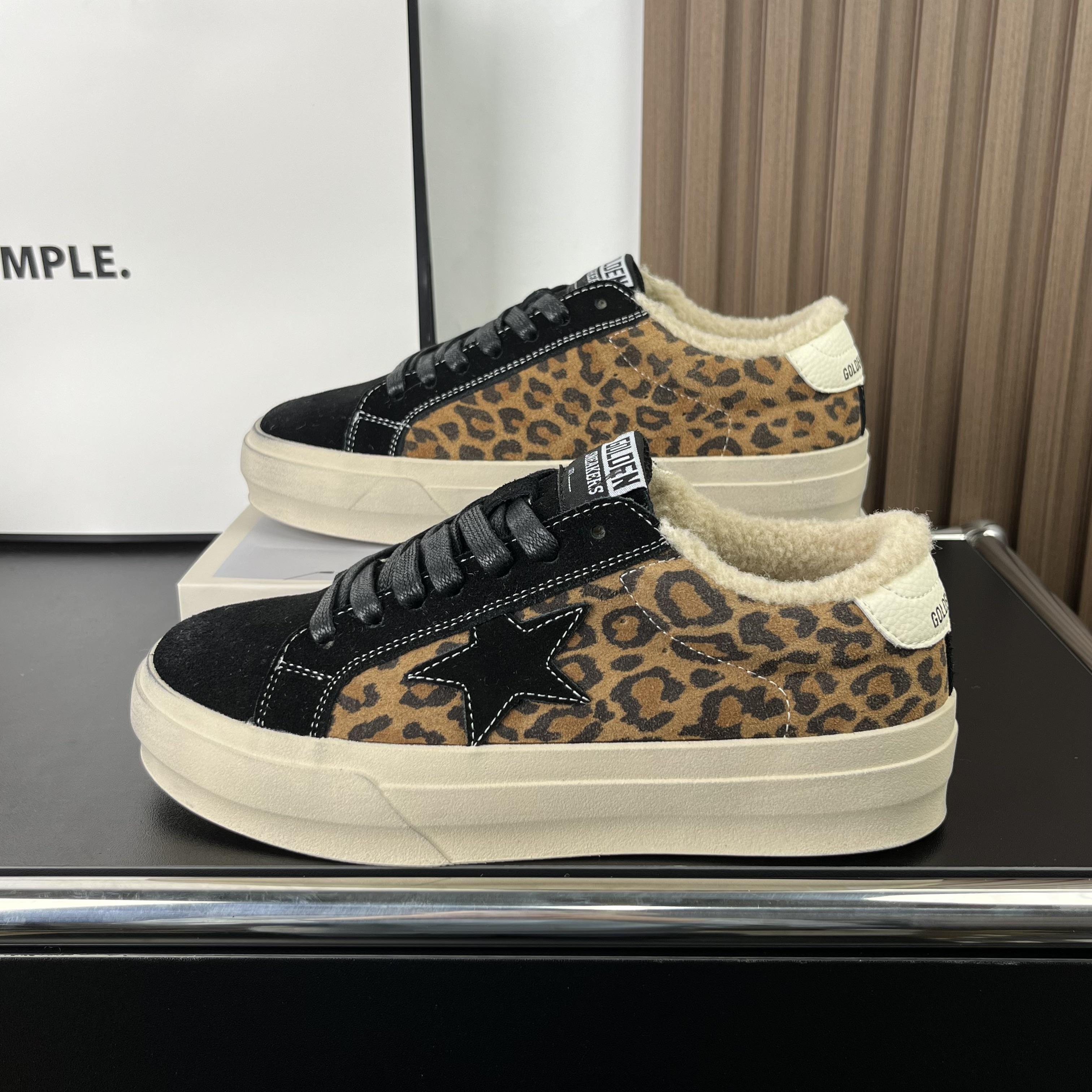 

Winter new leather plush thickened fluff retro dirty star board shoes sports casual cotton shoes 40