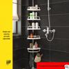 Yuanzu Stainless Steel Corner Bathroom Storage Rack