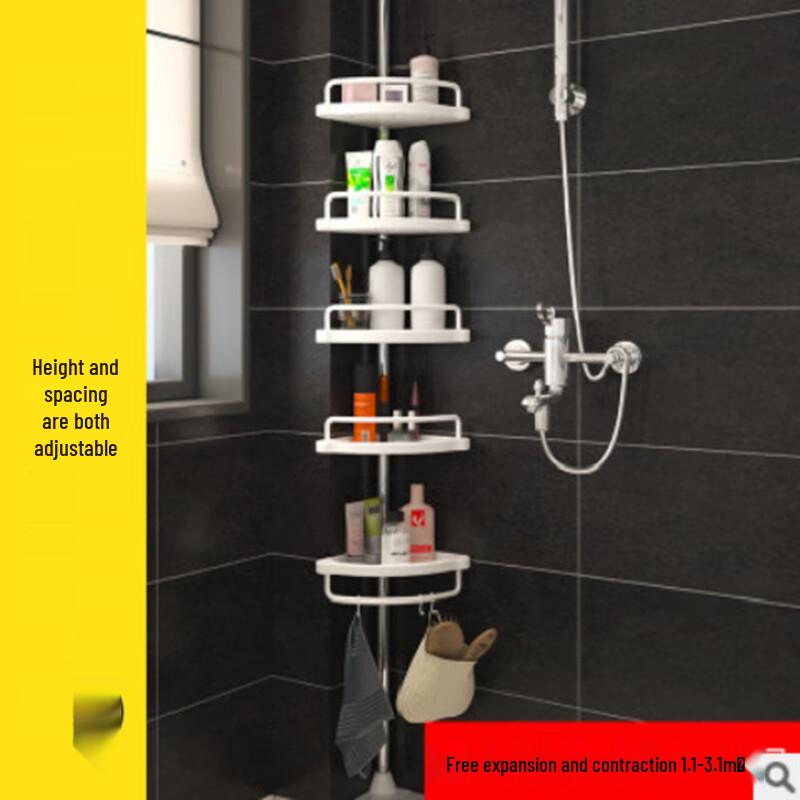 Yuanzu Stainless Steel Corner Bathroom Storage Rack