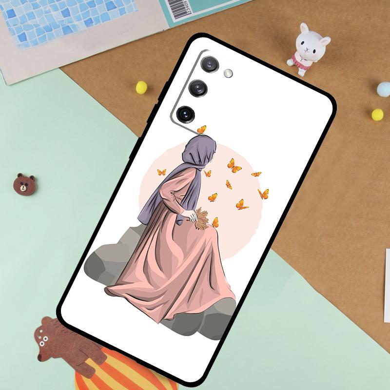 Muslim Islamic Arabic Hijab Gril Soft Case For Samsung Galaxy S24 Ultra S9 S10 S20 S22 S23 Plus S21 FE S25 Ultra Funda Cover