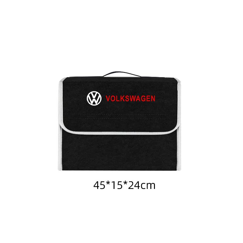 2026 Hot For VW VOLKSWAGEN Car Felt Storage Bag Folding Organizer Box Trunk Tool Case Car Organizer Bag For Volkswagen VW GOLF P
