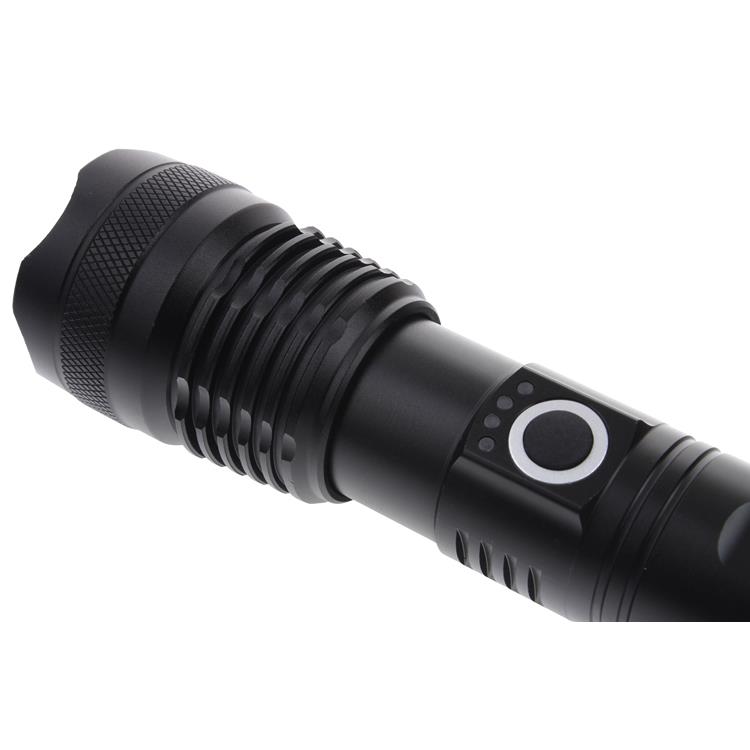 Tactical Flashlight Led Rechargeable Zoom Usb C Survival Gift 1000Lm