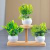 with Flowerpot Faux Plant Bonsai Green Leaves Artificial Potted Plant  Home Decoration