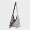 Plain Easy Corduroy Suede Reversible Shoulder Bag - Gray