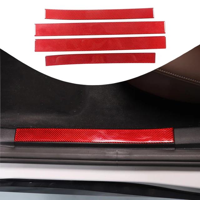 For BMW X1 U10 U11 2023-2024 Soft Carbon Fiber Car Door Sill Threshold Stickers Car Interior Decorative Accessories