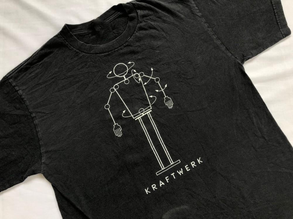 

1990s Kraftwerk Inspired Album Tour Black T-shirt Unisex All Size Unisex T-Shirt XL