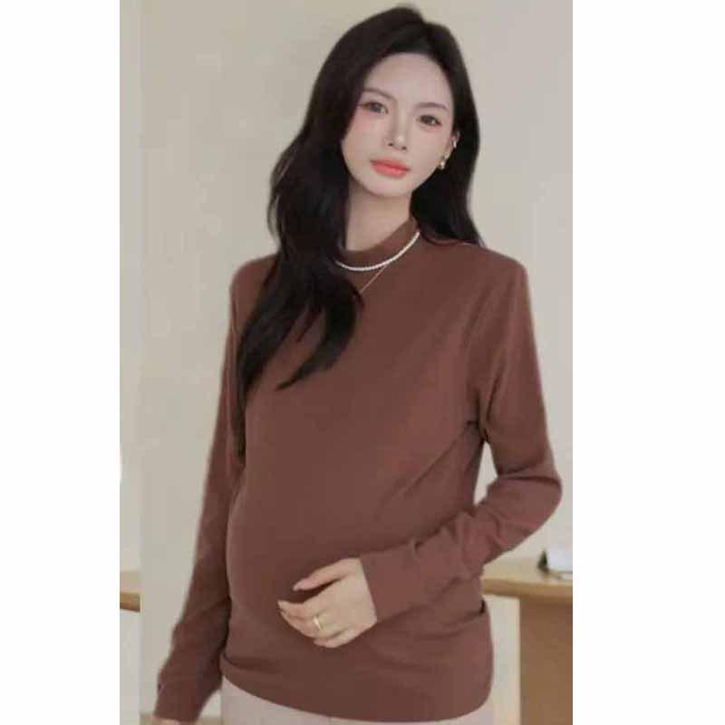 

Термофутболка для беременных больших размеров - Двусторонний вельвет, Закрывающая живот, Коллекция Осень/Зима M for 85-105 kg