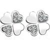 Earrings Silver Earrings Silver 925 Four Leaf Clover Happiness Good Luck Metal Allergies (Variati...