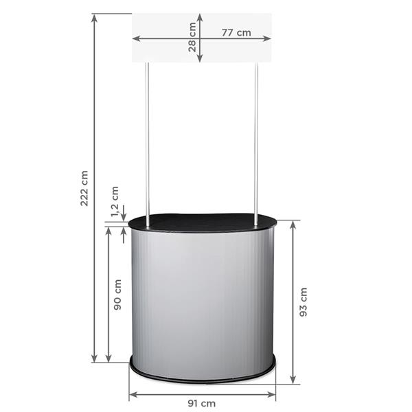 Promo stand with topper