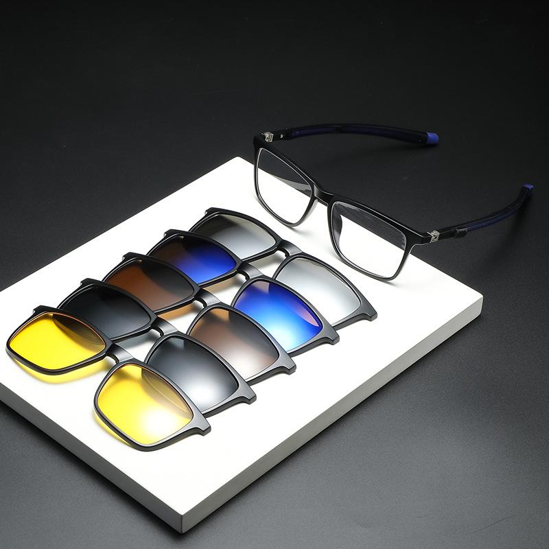 

Спортивный велосипедный комплект очков, солнцезащитные очки из пяти частей, мужские и женские, магнитные, нескользящие, телескопические, оправа для очков Tr 2508 PC material rack