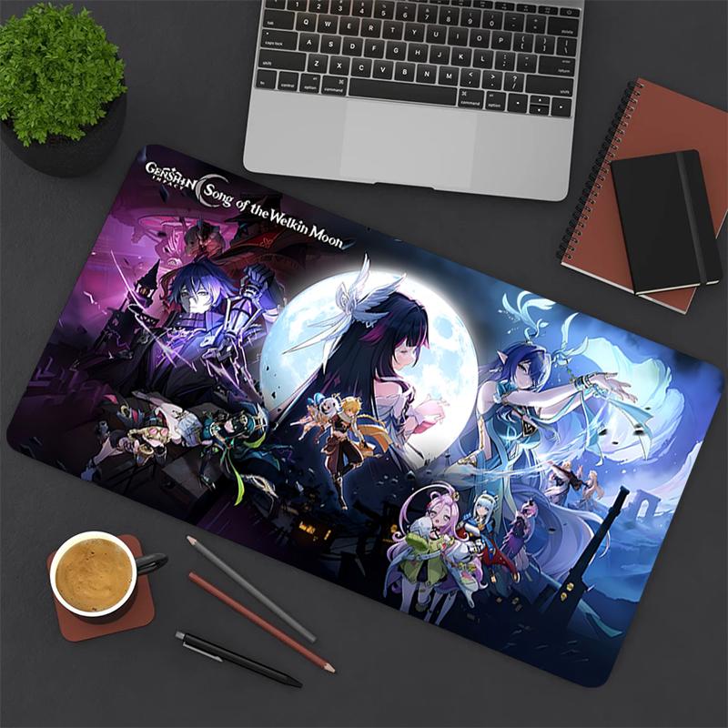 1Pc Fantasy World Adventure Gaming Mouse Pad Keyboard Desk Mat Non-slip Rubber Lock Edge Waterproof Computer Mousepad for Office Home Decor Es155